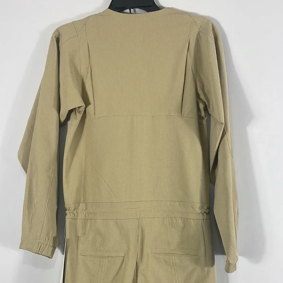 Lululemon Ventlight Zippered, Flight Suit,Tan, Khaki,Drawstring,Onesie,Size 2 - Picture 7 of 15